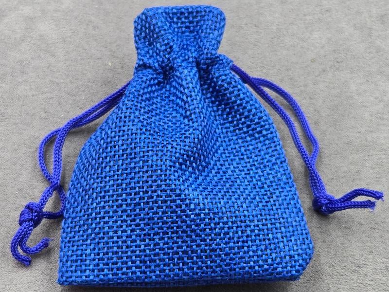 Мішечки 7*9 см мішковина 50 штук сині