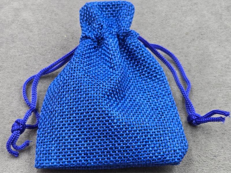 Мішечки мішковина 7*9 см 10 шт сині