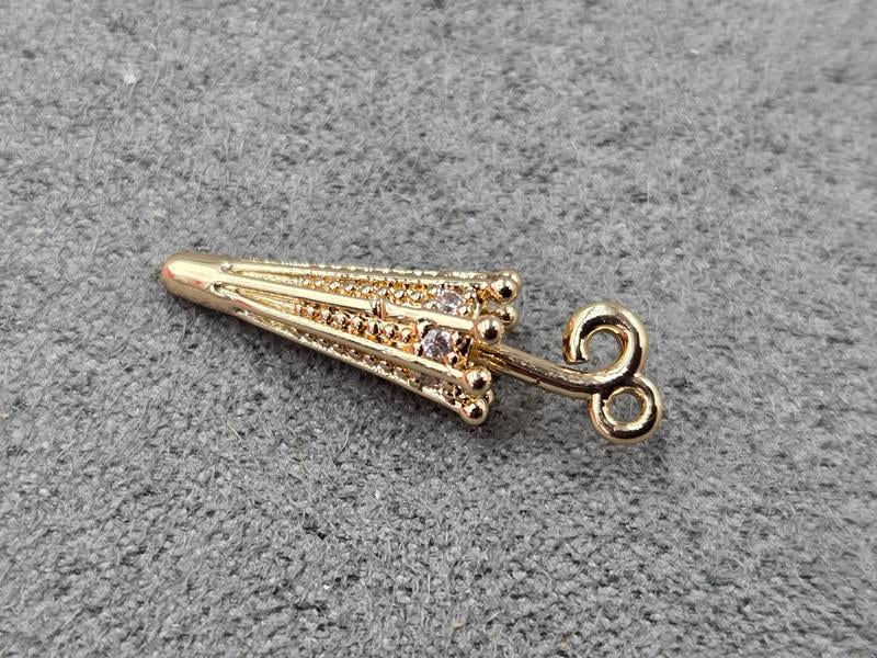 Підвіска 6*22 мм колір золото (гіпоалергений сплав)