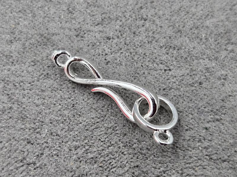 Замок 6*23 мм колір срібло (гіпоалергенний сплав)