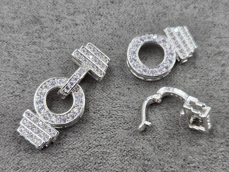 Замок 12*22 мм колір срібло (гіпоалергенний сплав)