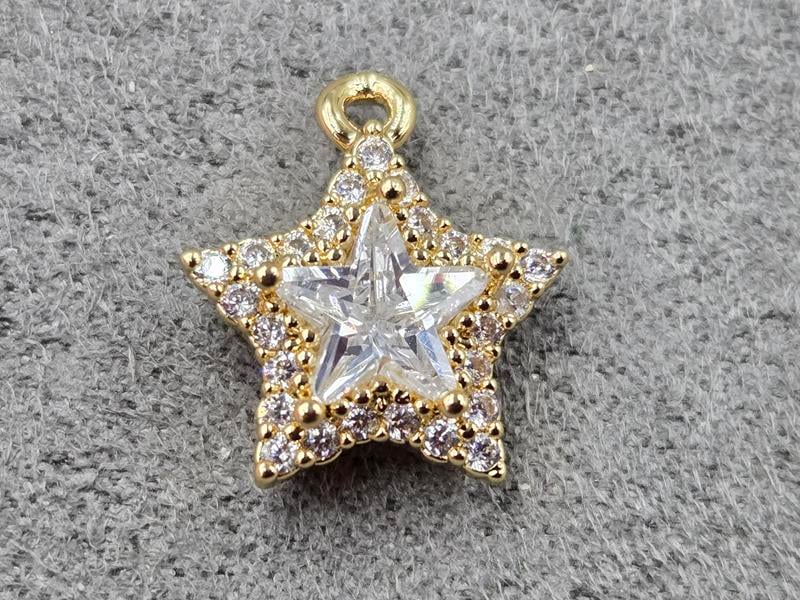 Підвіска 13 мм колір золото (гіпоалергений сплав)