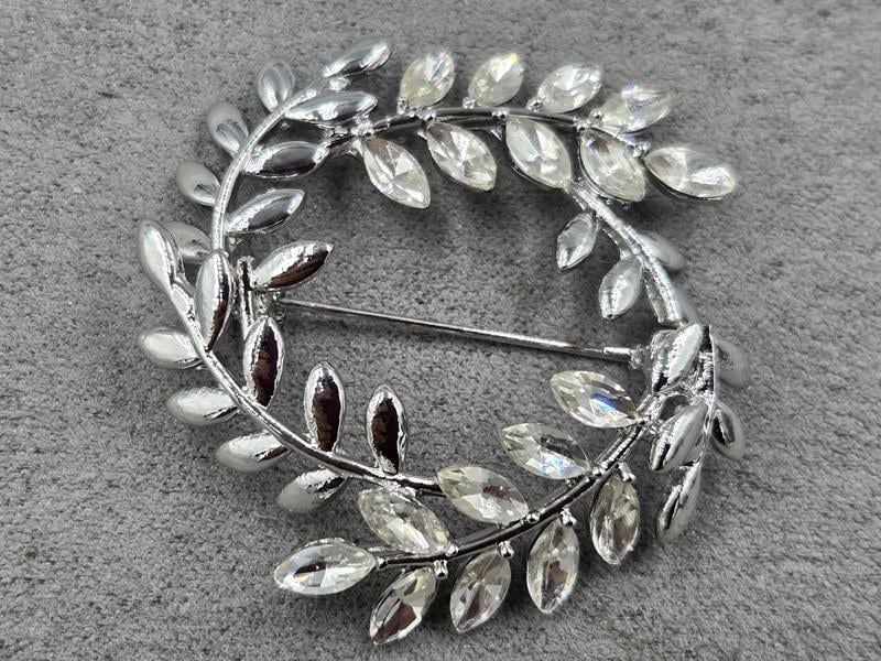 Брошка 40 мм срібло