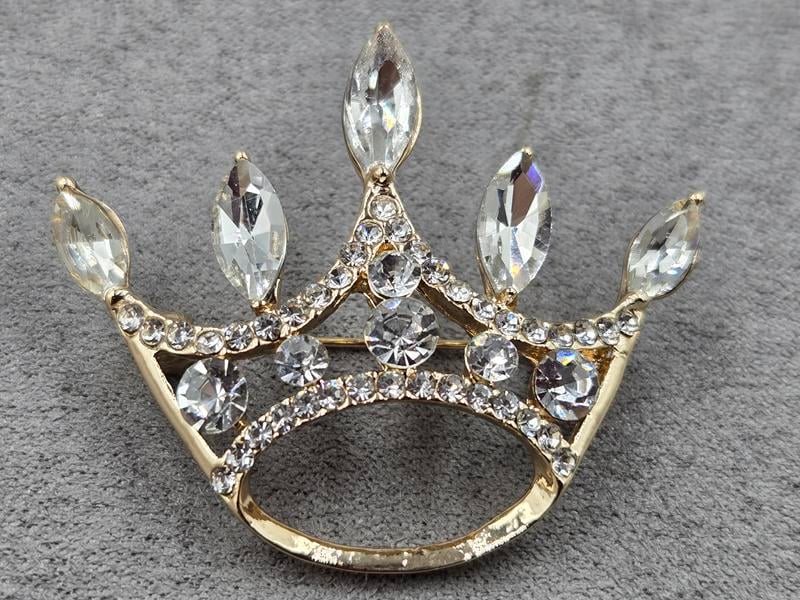 Брошка *корона* 45*38 мм колір золото