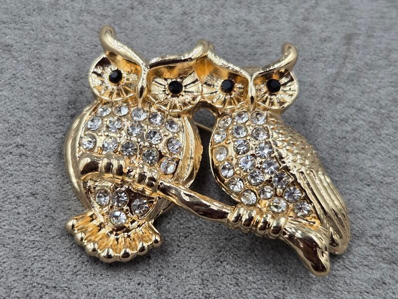 Брошка *сови* 35*30 мм колір золото