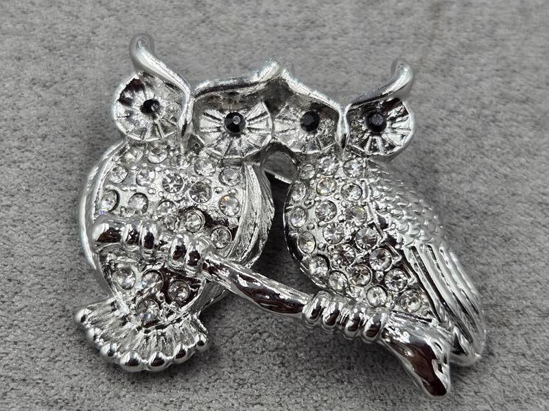 Брошка *сови* 35*30 мм колір срібло