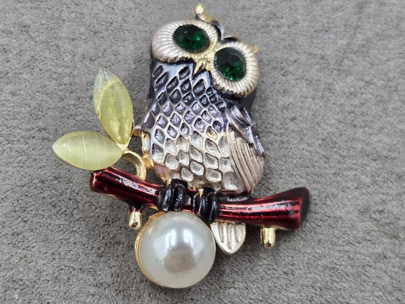 Брошка *сова* 38*41 мм колір золото