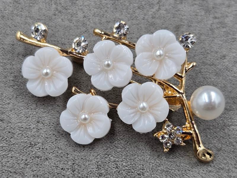 Брошка 37*55 мм колір золото