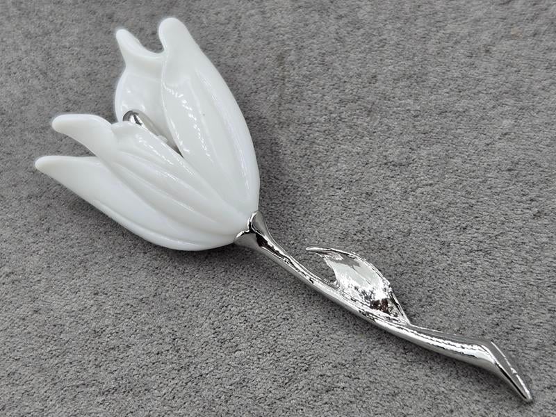 Брошка *квітка* 29*75 мм колір срібло