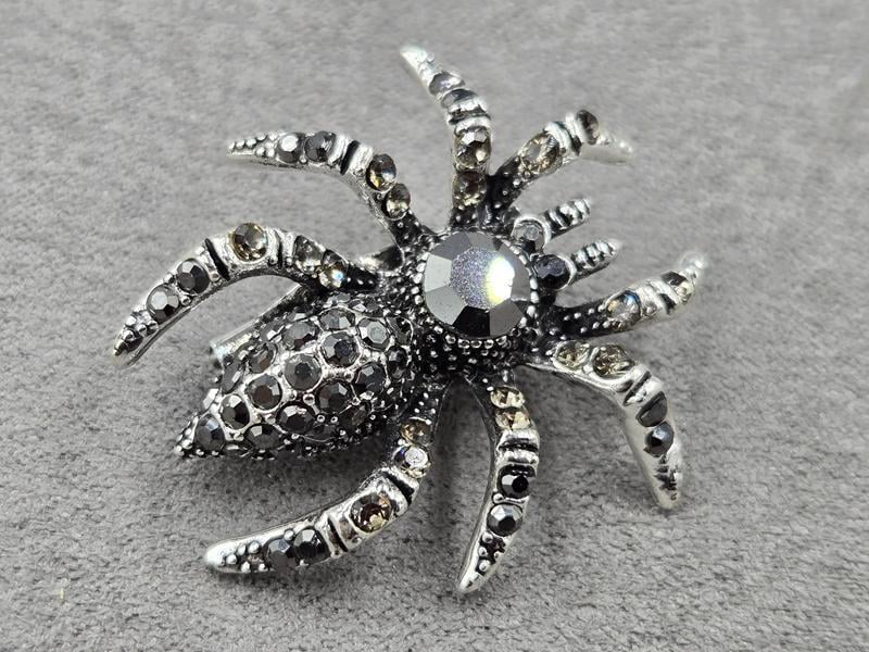 Брошка *павук* 31*33 мм колір срібло