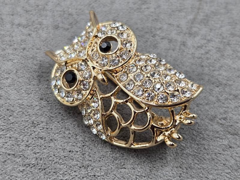 Брошка *сова* 20*32 мм колір золото