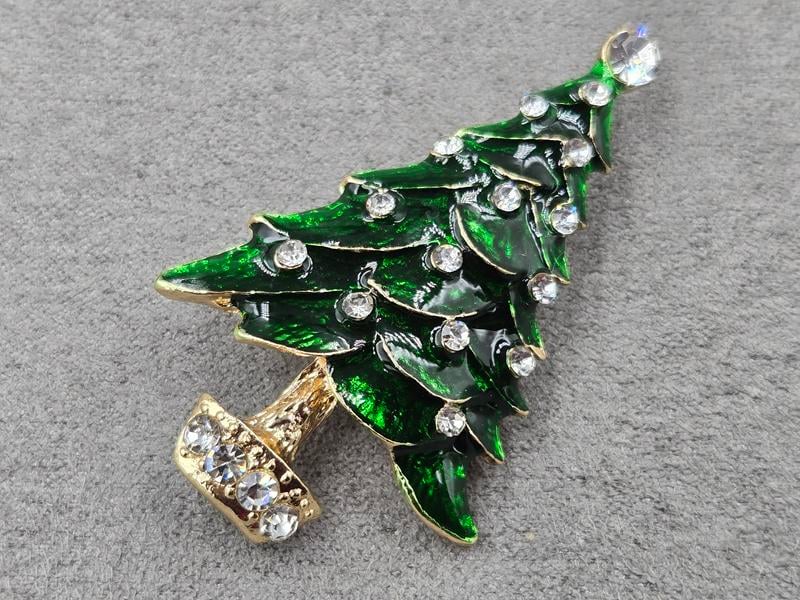 Брошка *ялинка* 29*47 мм зелена
