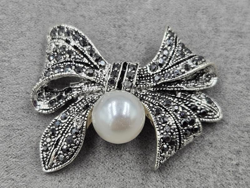 Брошка 35*45 мм під крапельне срібло