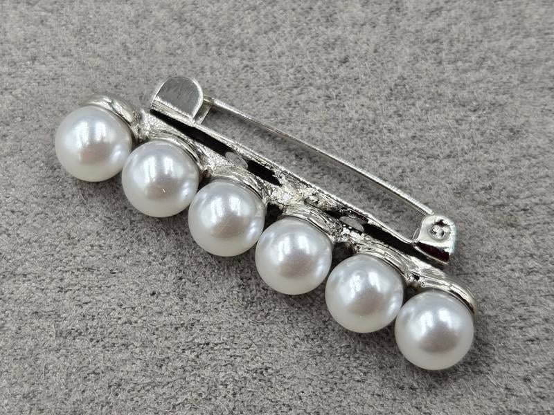 Булавка брошка 7*40 мм колір срібло