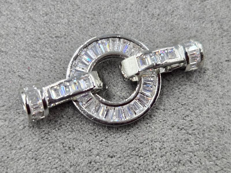 Замок 15*30 мм колір сталь (гіпоалергенний сплав)