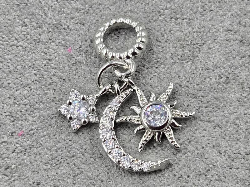 Рондель 2*8 мм отв. 4 мм з підвісками 2*11 мм + 9 мм +6 мм колір сталь (гіпоалергений сплав)