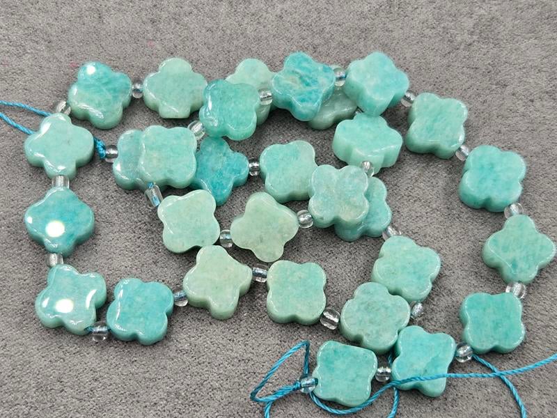 Амазоніт конюшина 11 мм довжина 39 см