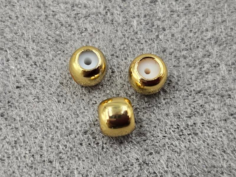 Рондель 4,2*3,6 мм із заглушкою 10 шт колір лимоне золото (гіпоалергений сплав)