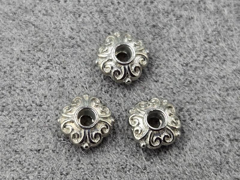 Рондель 6*3 мм 10 шт колір сталь (гіпоалергений сплав)