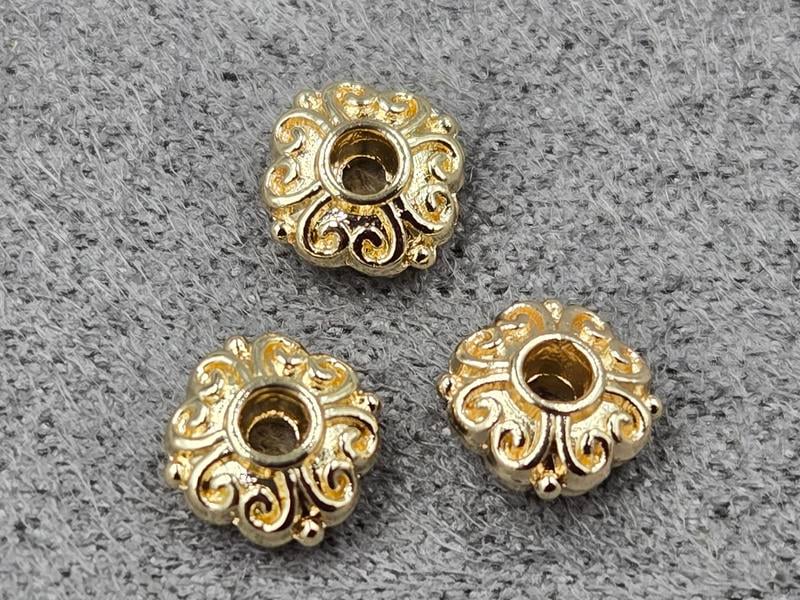 Рондель 6*3 мм 10 шт колір золото (гіпоалергений сплав)