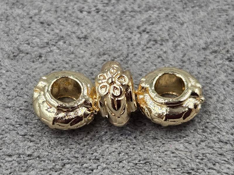 Рондель 6,5*3,5 мм 10 шт колір золото (гіпоалергений сплав)