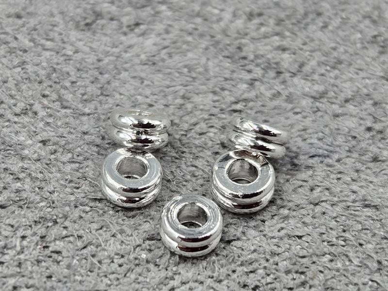 Рондель 3*1,5 мм 20 шт колір срібло (гіпоалергений сплав)