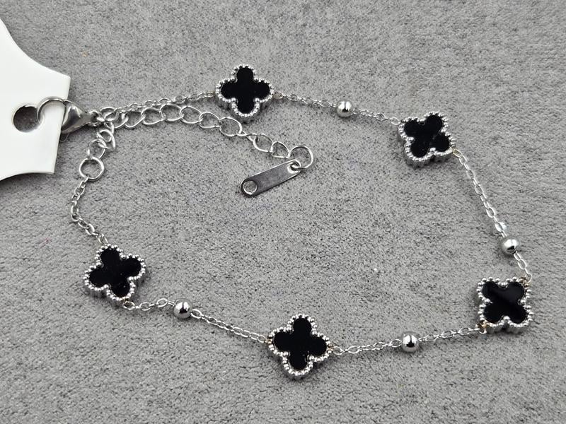 Браслет конюшина 9 мм довжина 17+3 см нержавіюча сталь