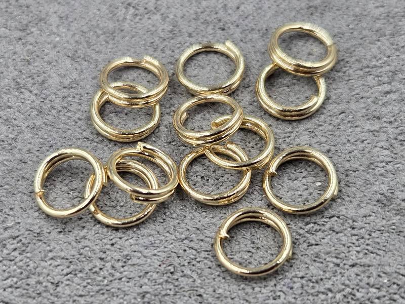 З'єднувальні кільця двойні 6 мм 50 шт колір золото (гіпоалергений сплав)