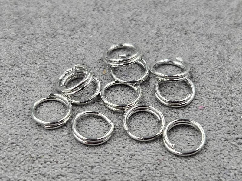 З'єднувальні кільця двойні 6 мм 50 шт колір сталь (гіпоалергений сплав)