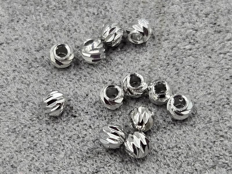 Бусина куля 3 мм 50 шт колір сталь (гіпоалергений сплав)