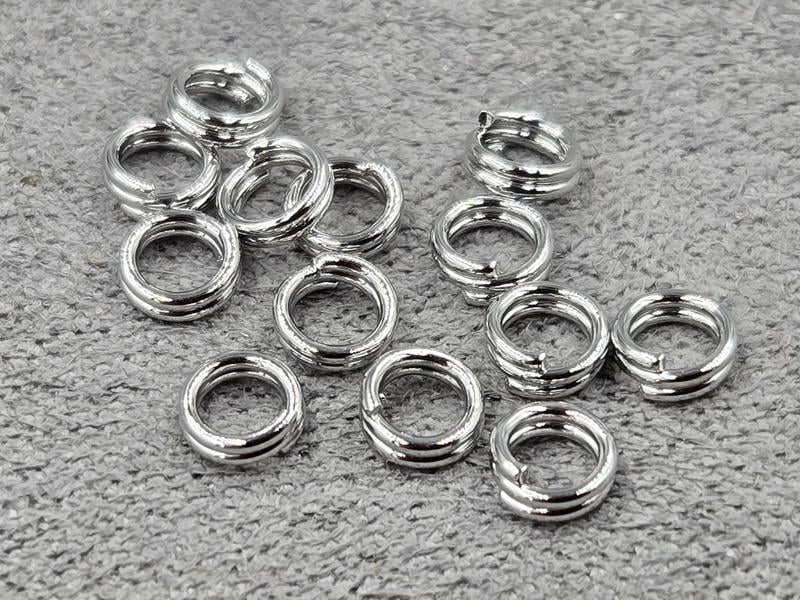 З'єднувальні кільця двойні 4 мм 50 шт колір сталь (гіпоалергений сплав)