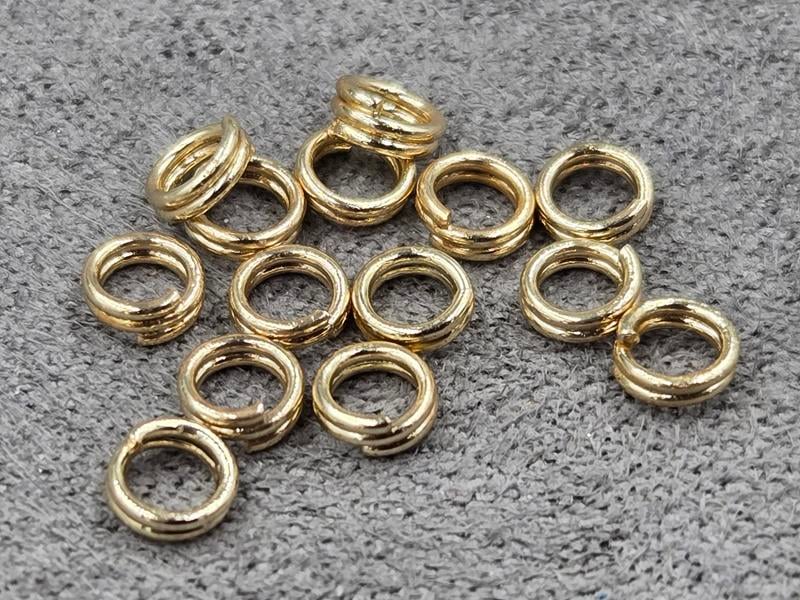 З'єднувальні кільця двойні 4 мм 50 шт колір золото (гіпоалергений сплав)