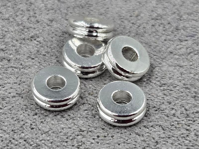 Рондель 6*2 мм 20 шт колір срібло (гіпоалергений сплав)