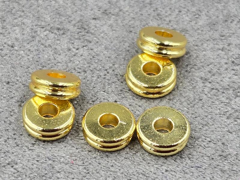 Рондель 6*2 мм 20 шт колір лимонне золото (гіпоалергений сплав)