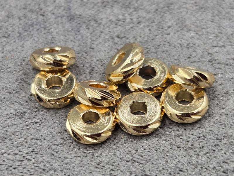 Рондель 6*2 мм 10 шт колір золото ( гіпоалергений сплав)