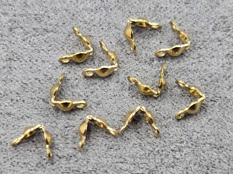 Колоти 2,5*5 мм 20 шт колір лимон нержавіюча сталь