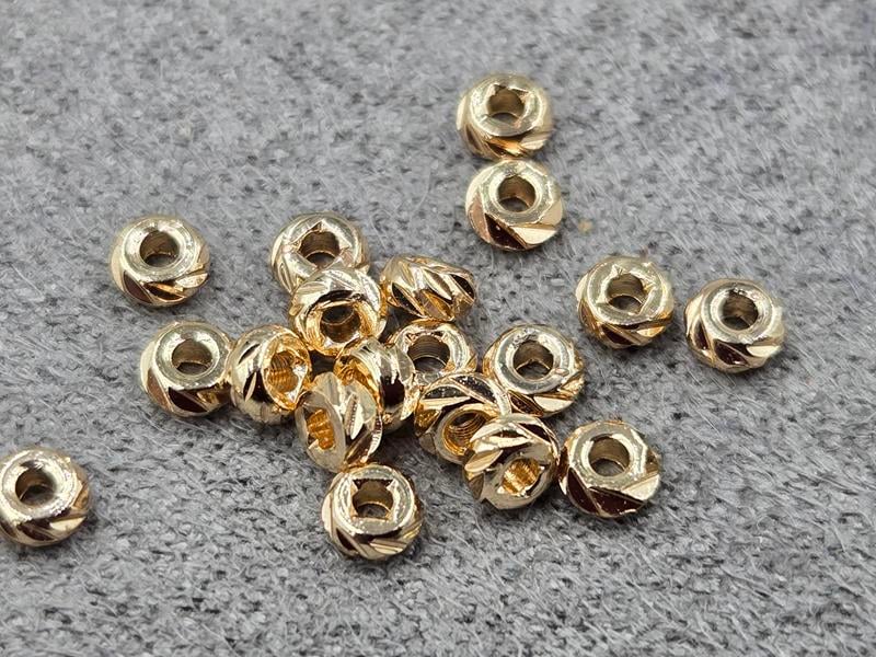 Ронделі 3 мм 20 шт колір золото (гіпоалергений сплав)