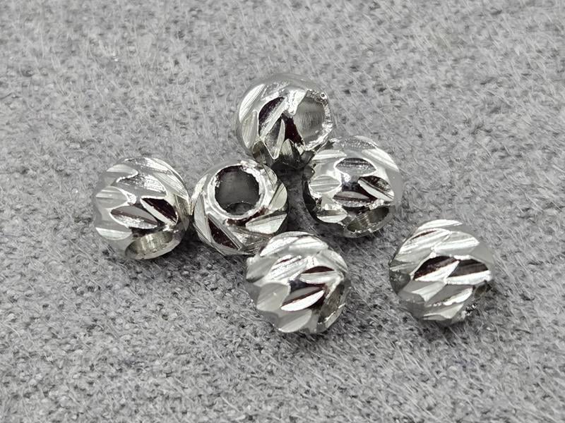 Бусина куля 5 мм 20 шт колір сталь (гіпоалергений сплав)