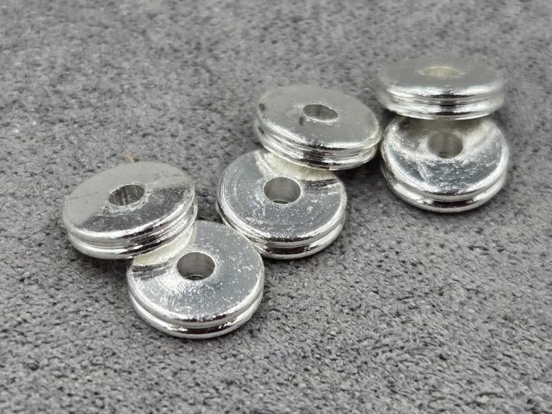 Рондель 8*2 мм 10 шт колір срібло (гіпоалергений сплав)