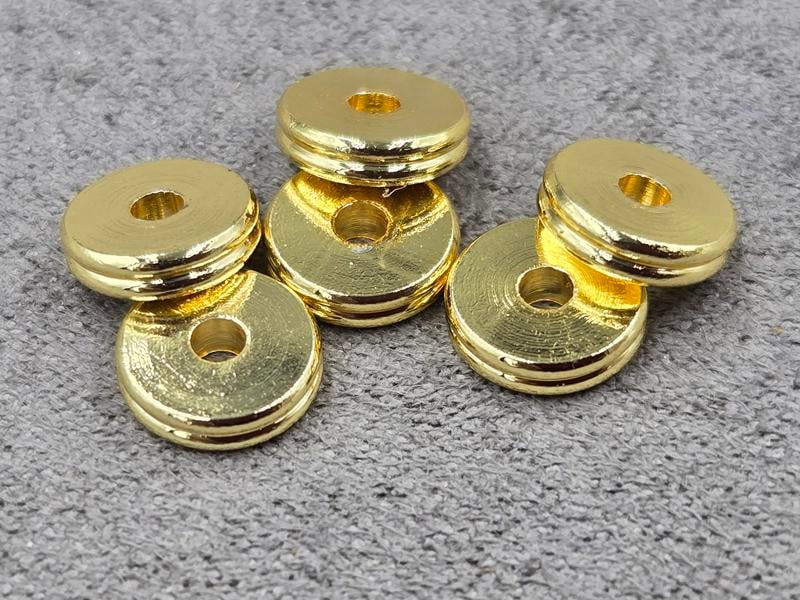 Рондель 8*2 мм 10 шт колір лимонне золото (гіпоалергений сплав)