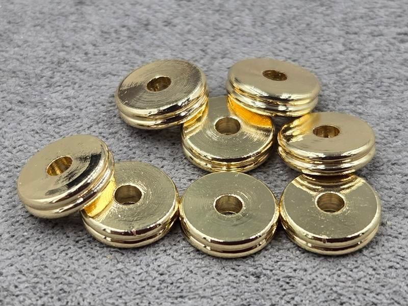 Рондель 8*2 мм 10 шт колір золото (гіпоалергений сплав)