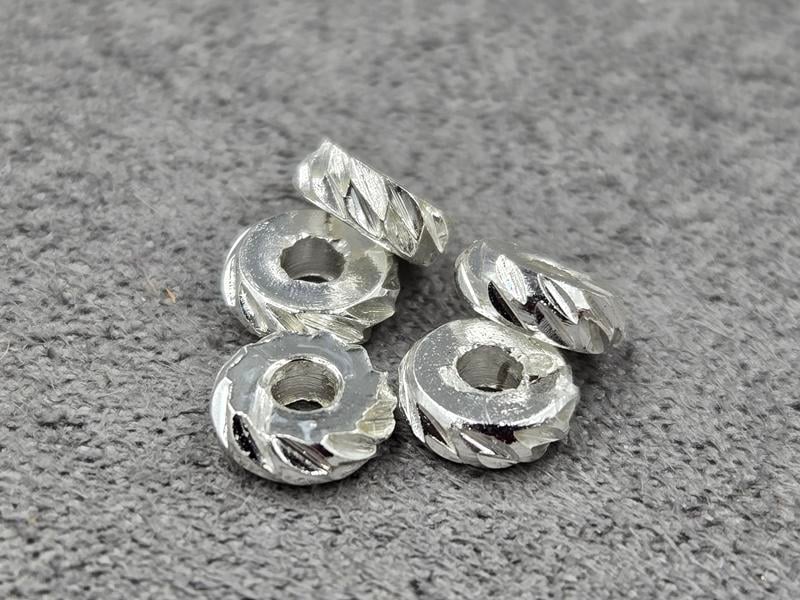 Рондель 6*2 мм колір срібло (гіпоалергений сплав)