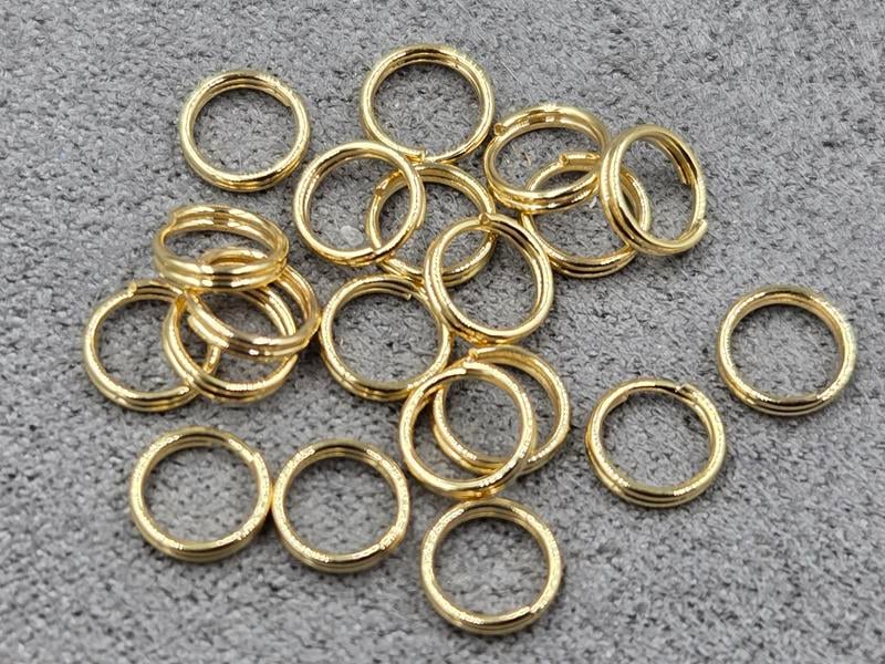 З'єднувальні кільця двойні 6 мм 20 шт колір лимон нержавіюча сталь