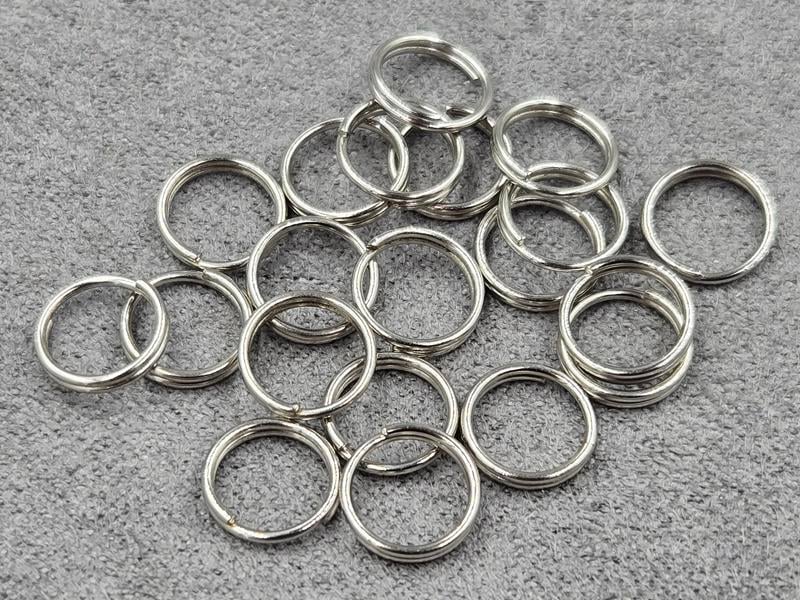 З'єднувальні кільця двойні 8 мм 20 шт колір сталь (гіпоалергений сплав)