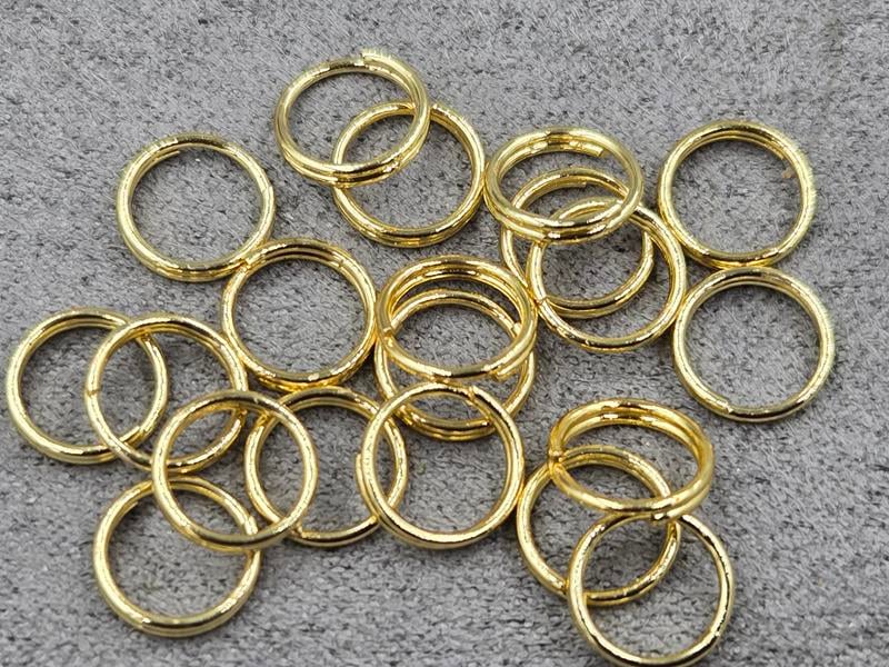 З'єднувальні кільця двойні 8 мм 20 шт колір лимонне золото (гіпоалергений сплав)