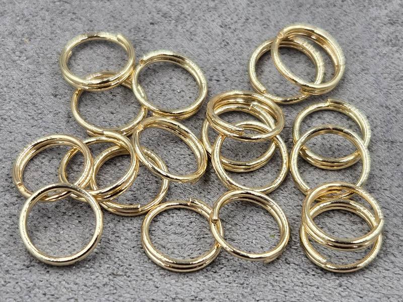З'єднувальні кільця двойні 8 мм 20 шт колір золото (гіпоалергений сплав)