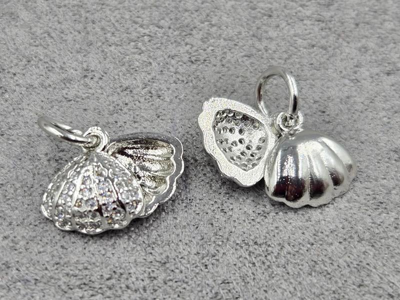 Підвіска двойна 9*14 мм колір сталь (гіпоалергений сплав)