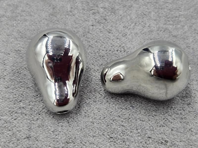 Бусина 13*19 мм колір сталь (гіпоалергений сплав)