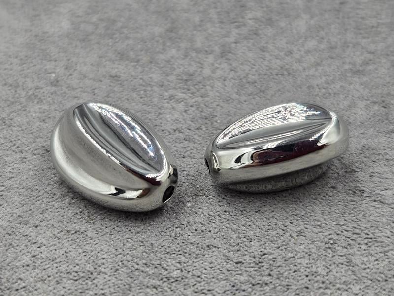 Бусина 9-12*18 мм колір сталь (гіпоалергений сплав)