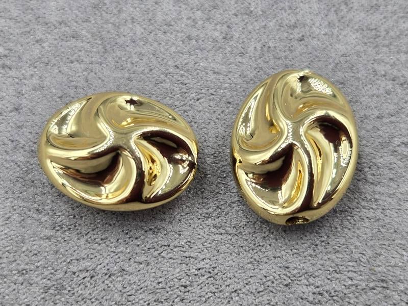 Бусина 14*8*18 мм колір лимонне золото (гіпоалергений сплав)